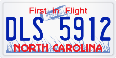 NC license plate DLS5912