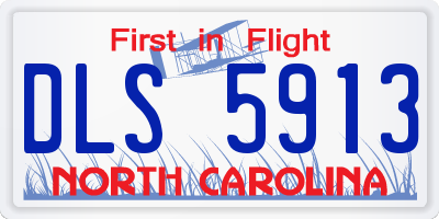 NC license plate DLS5913