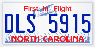 NC license plate DLS5915