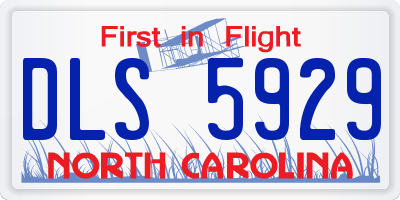 NC license plate DLS5929