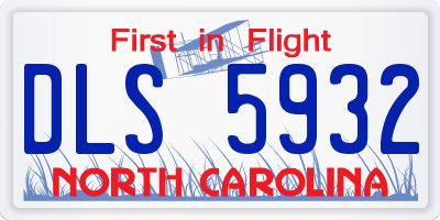 NC license plate DLS5932