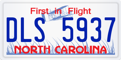 NC license plate DLS5937
