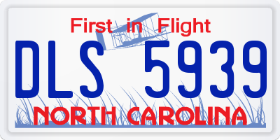NC license plate DLS5939