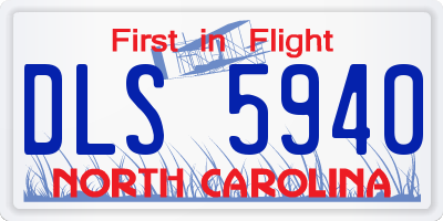 NC license plate DLS5940