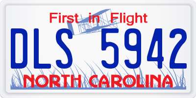 NC license plate DLS5942