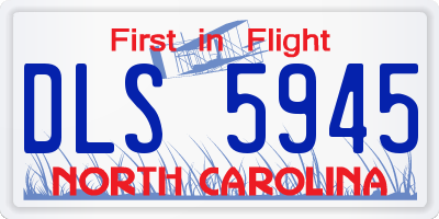 NC license plate DLS5945