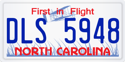 NC license plate DLS5948