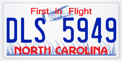 NC license plate DLS5949
