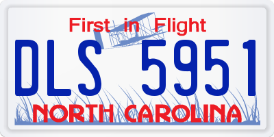 NC license plate DLS5951