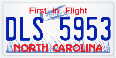NC license plate DLS5953