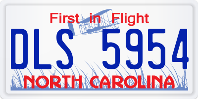 NC license plate DLS5954