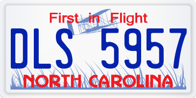 NC license plate DLS5957