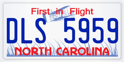 NC license plate DLS5959