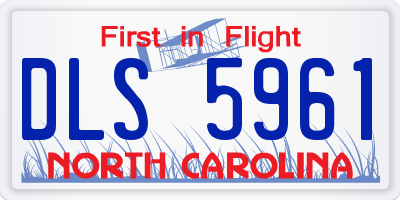 NC license plate DLS5961