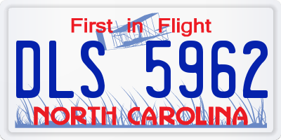 NC license plate DLS5962