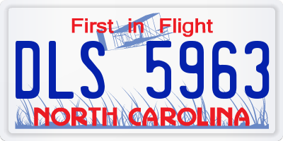 NC license plate DLS5963