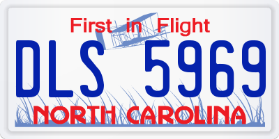 NC license plate DLS5969