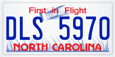 NC license plate DLS5970