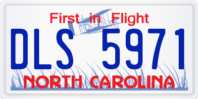 NC license plate DLS5971