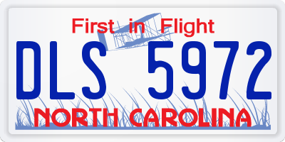 NC license plate DLS5972