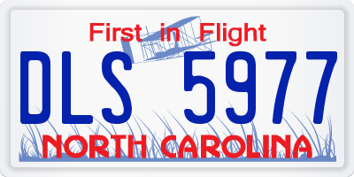 NC license plate DLS5977