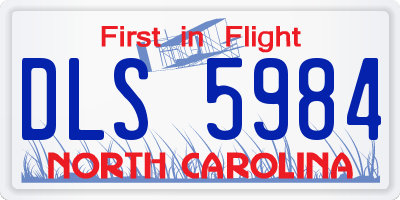 NC license plate DLS5984