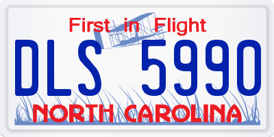 NC license plate DLS5990