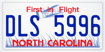 NC license plate DLS5996