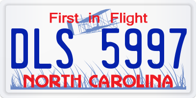 NC license plate DLS5997