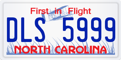 NC license plate DLS5999