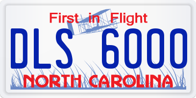 NC license plate DLS6000