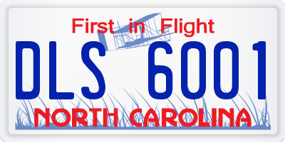 NC license plate DLS6001