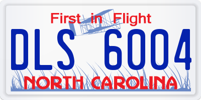 NC license plate DLS6004