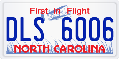 NC license plate DLS6006