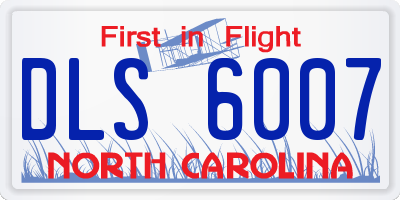 NC license plate DLS6007