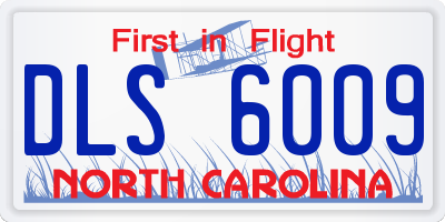 NC license plate DLS6009