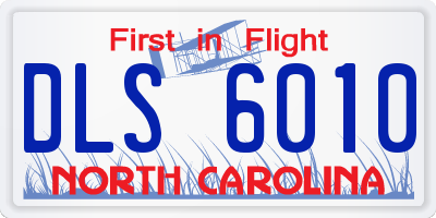 NC license plate DLS6010