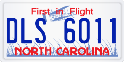 NC license plate DLS6011