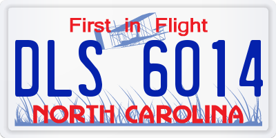 NC license plate DLS6014