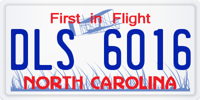 NC license plate DLS6016