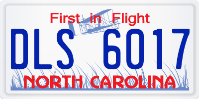 NC license plate DLS6017