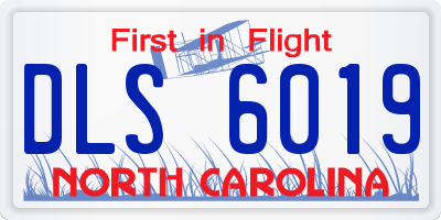NC license plate DLS6019