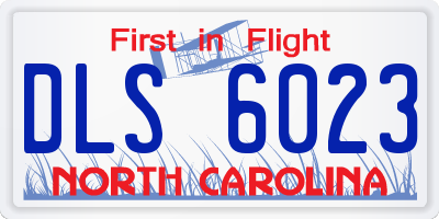 NC license plate DLS6023