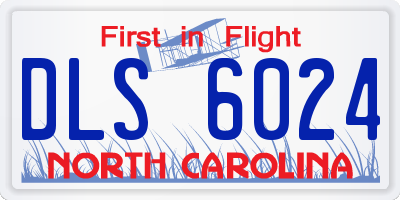 NC license plate DLS6024