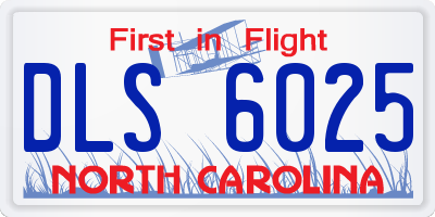NC license plate DLS6025