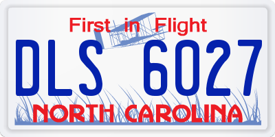 NC license plate DLS6027