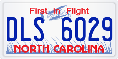 NC license plate DLS6029