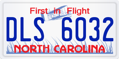 NC license plate DLS6032