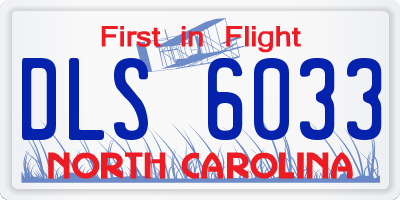 NC license plate DLS6033