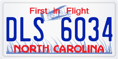 NC license plate DLS6034